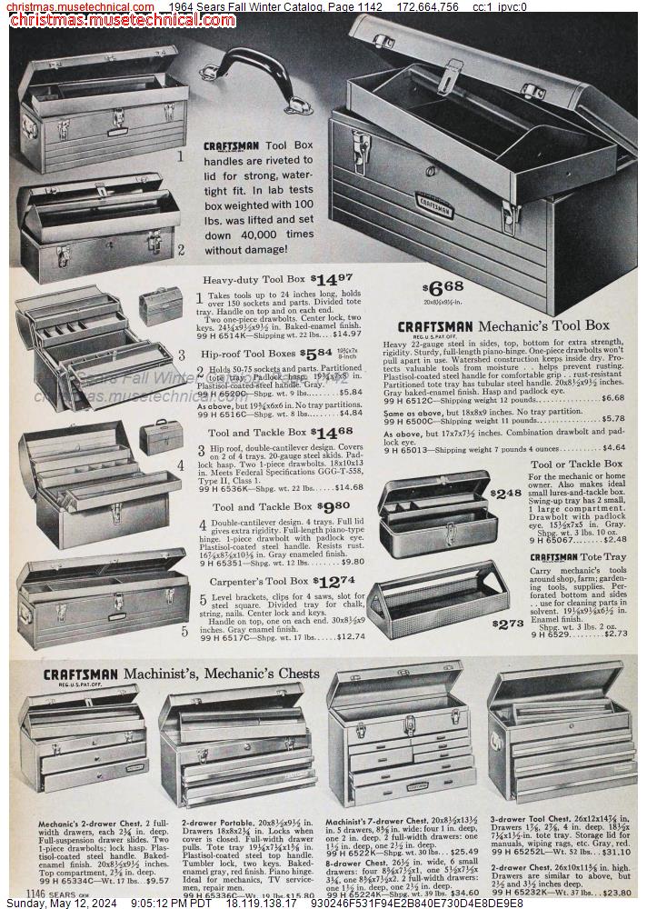 1964 Sears Fall Winter Catalog, Page 1142
