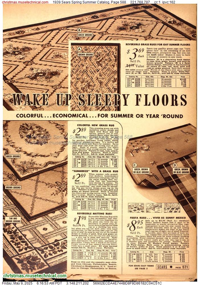1939 Sears Spring Summer Catalog, Page 588