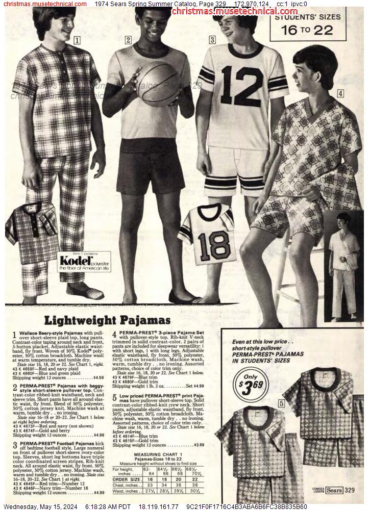 1974 Sears Spring Summer Catalog, Page 329