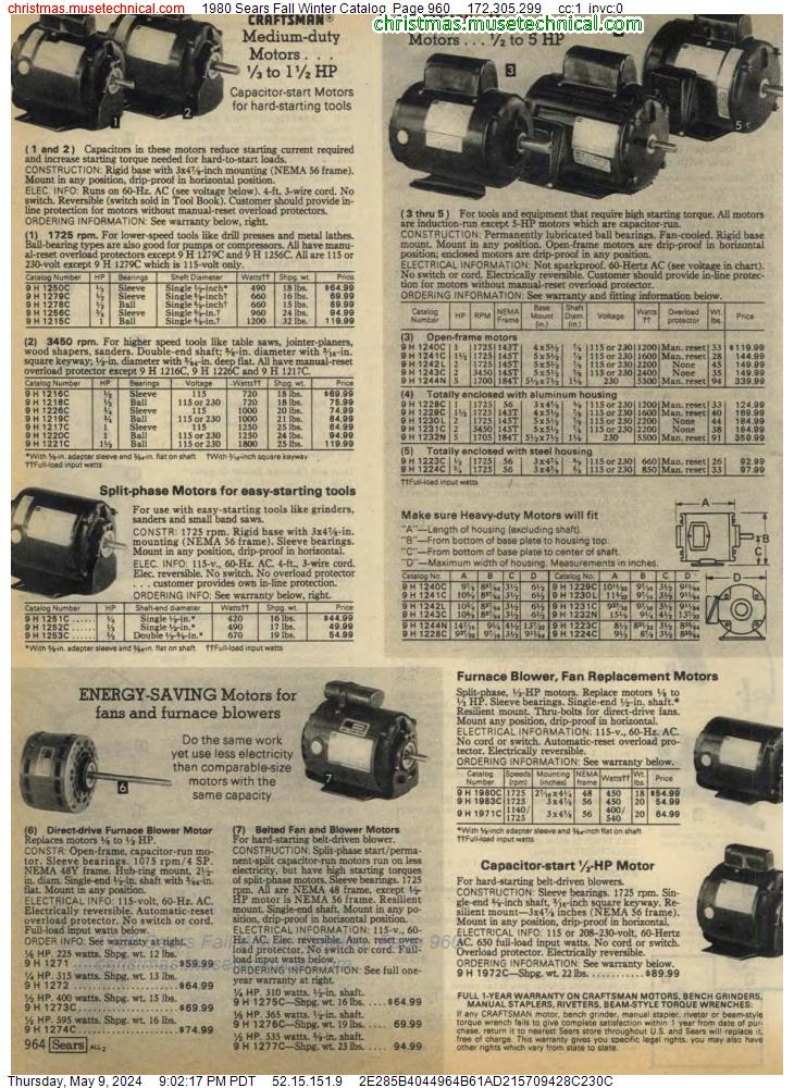 1980 Sears Fall Winter Catalog, Page 960