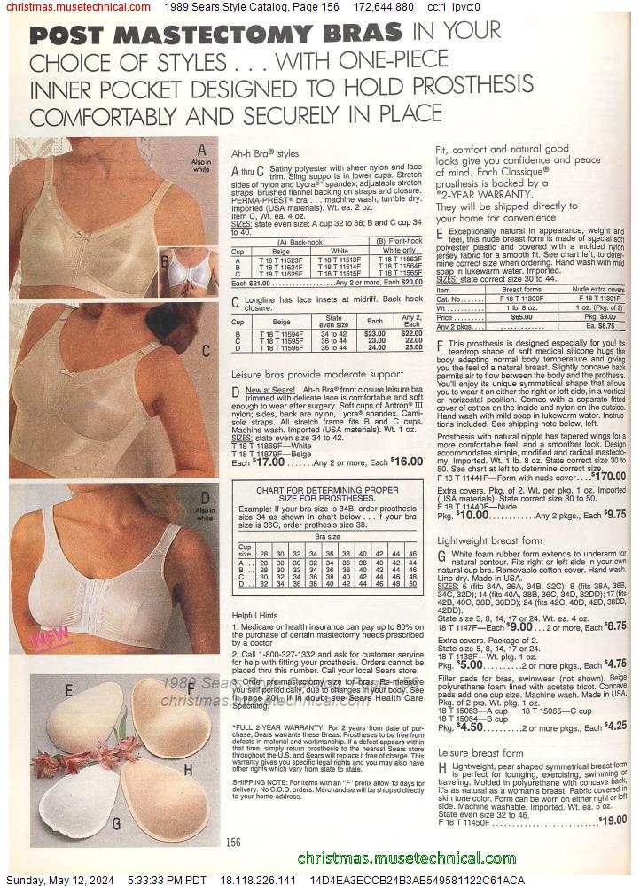 1989 Sears Style Catalog, Page 156