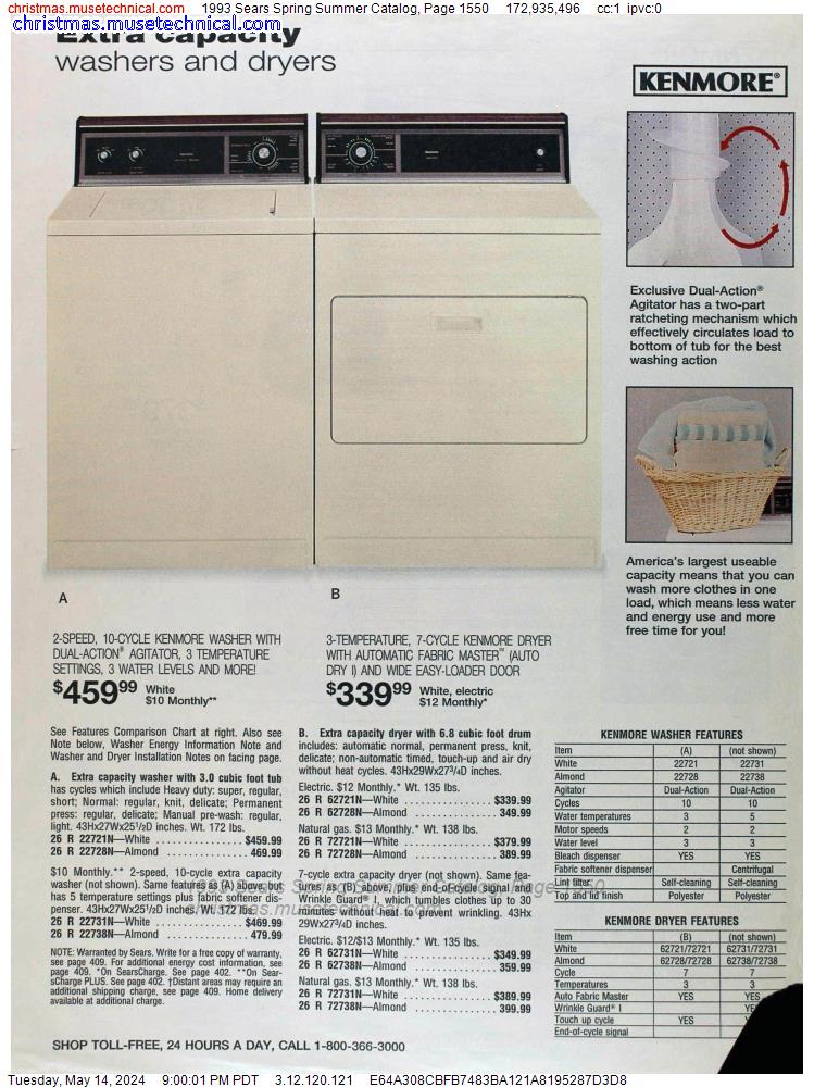 1993 Sears Spring Summer Catalog, Page 1550