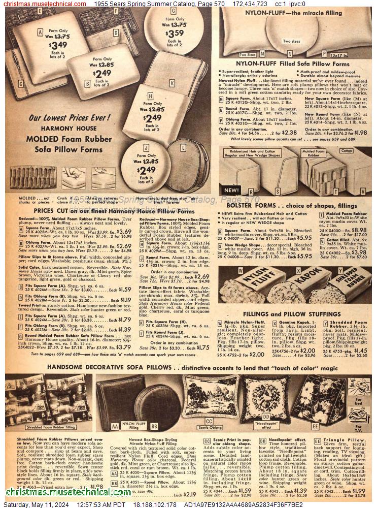 1955 Sears Spring Summer Catalog, Page 570
