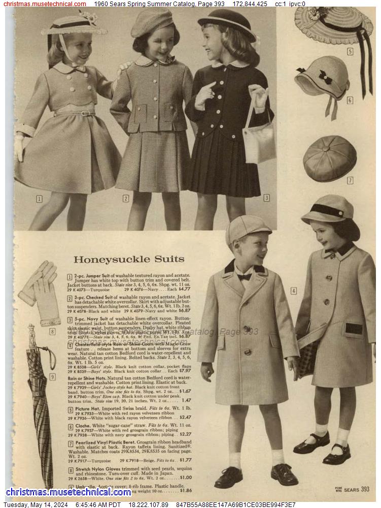 1960 Sears Spring Summer Catalog, Page 393