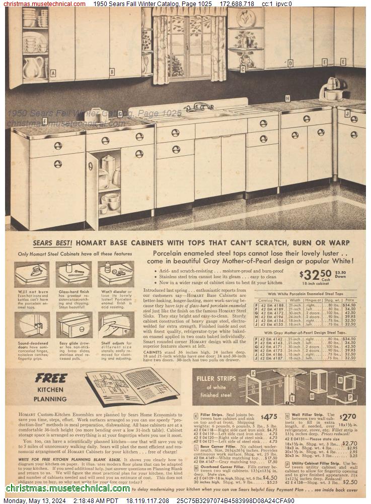 1950 Sears Fall Winter Catalog, Page 1025