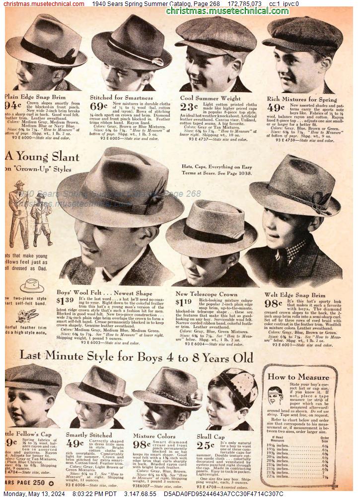 1940 Sears Spring Summer Catalog, Page 268