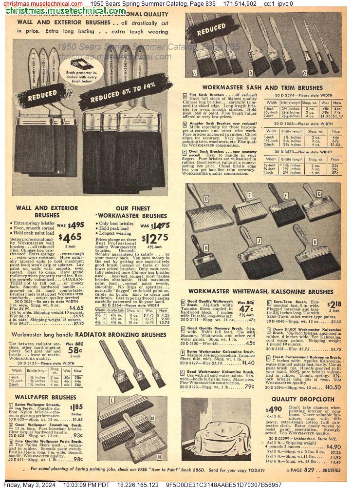 1950 Sears Spring Summer Catalog, Page 835