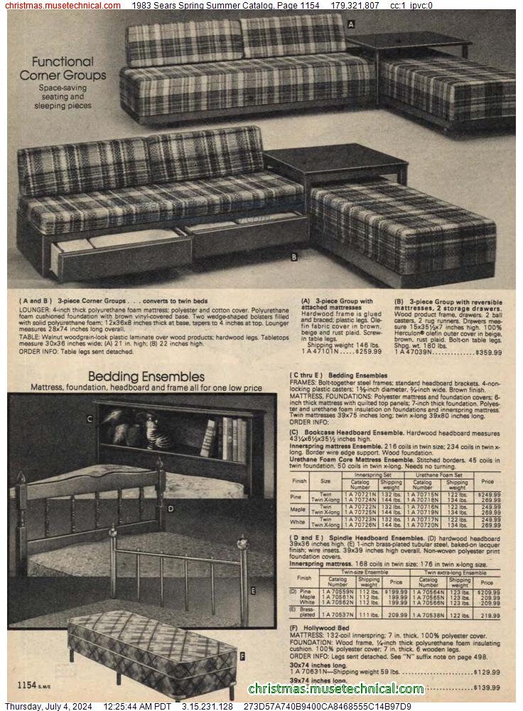 1983 Sears Spring Summer Catalog, Page 1154