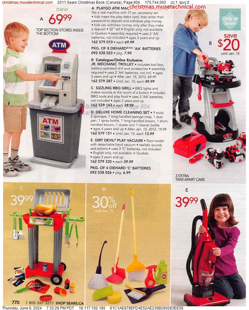 2011 Sears Christmas Book (Canada), Page 804
