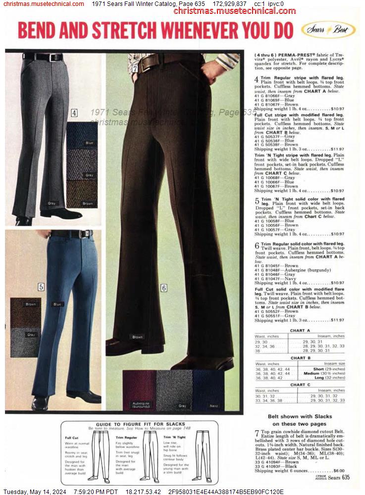 1971 Sears Fall Winter Catalog, Page 635