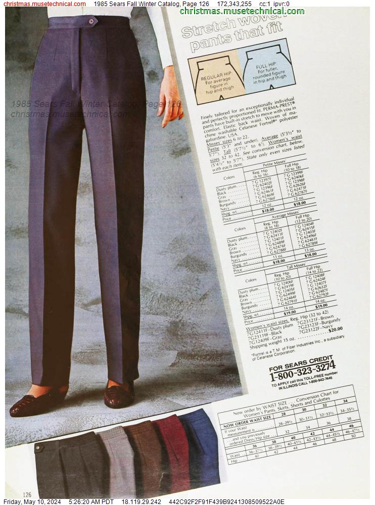 1985 Sears Fall Winter Catalog, Page 126