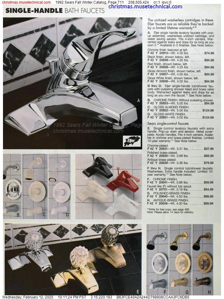 1992 Sears Fall Winter Catalog, Page 711