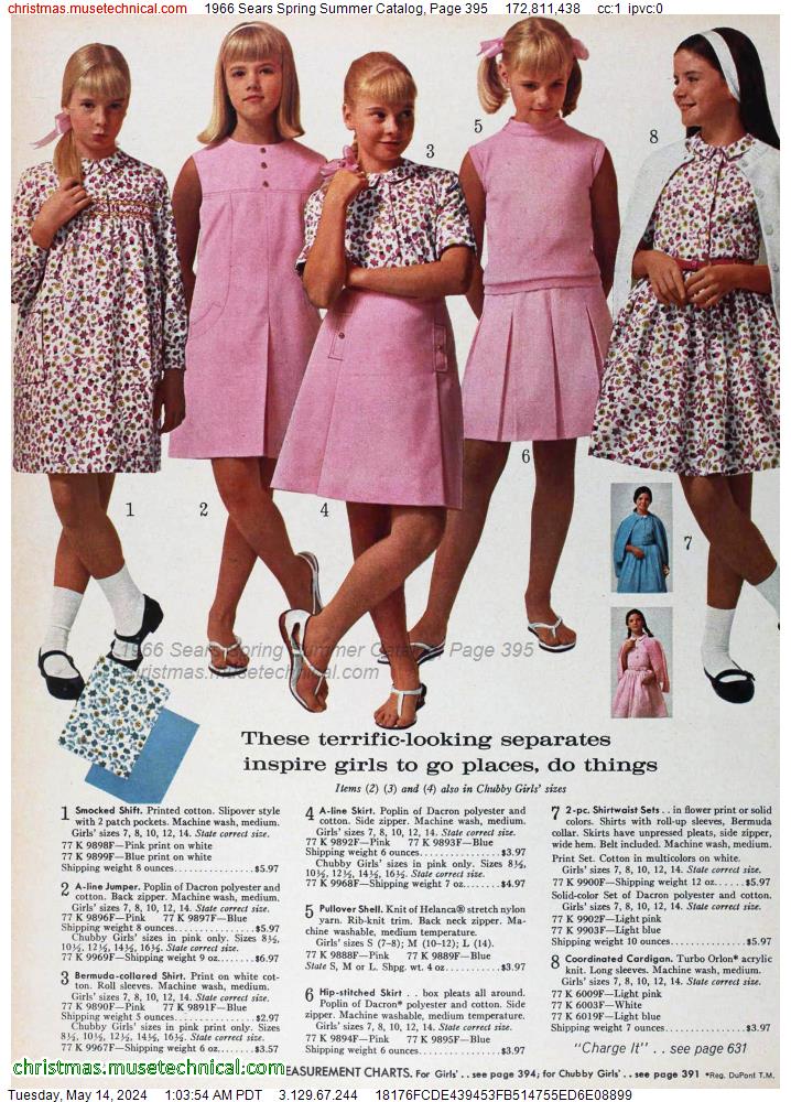 1966 Sears Spring Summer Catalog, Page 395