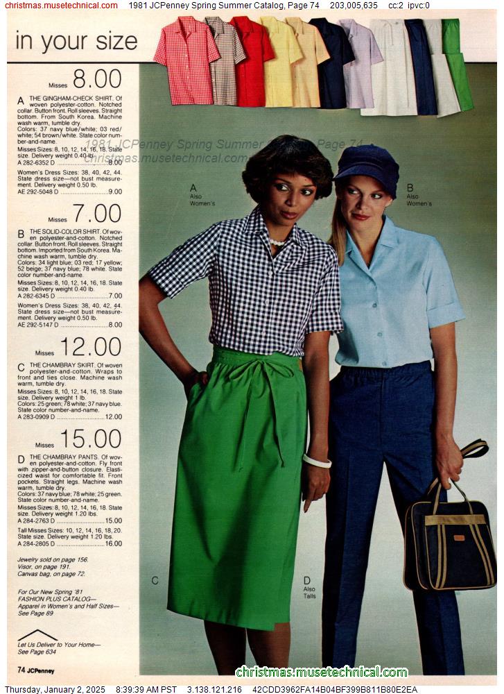 1981 JCPenney Spring Summer Catalog, Page 74