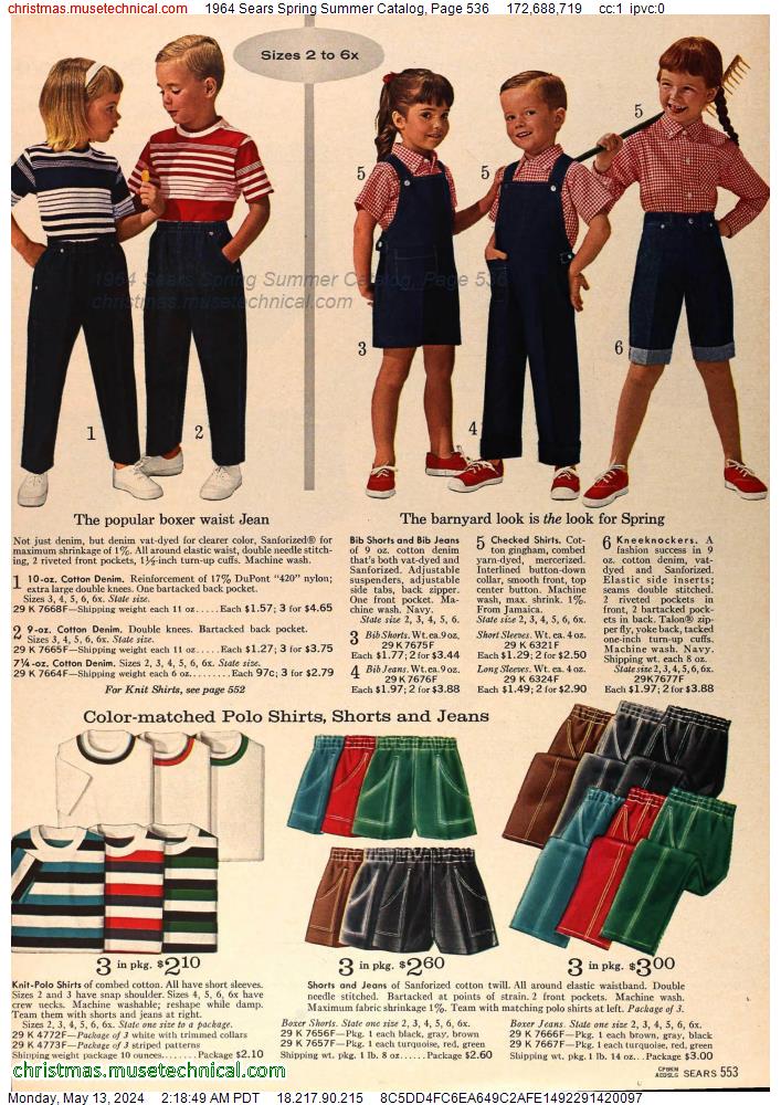 1964 Sears Spring Summer Catalog, Page 536