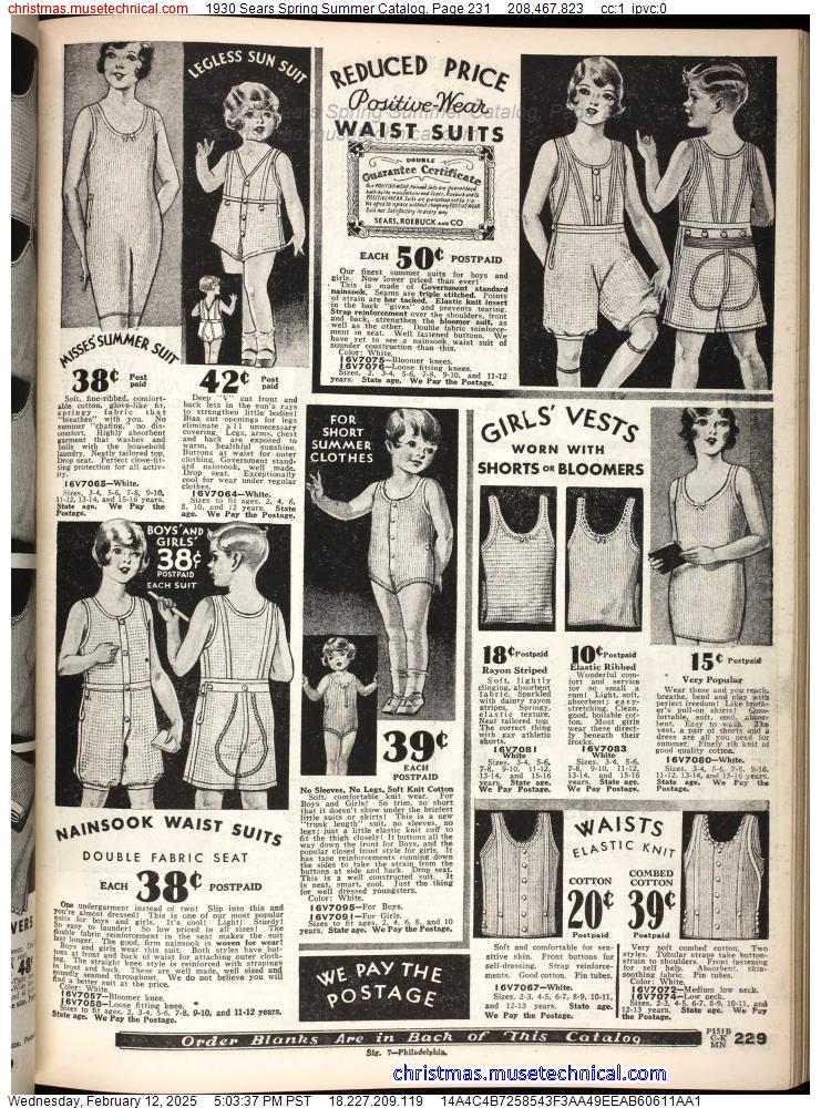 1930 Sears Spring Summer Catalog, Page 231