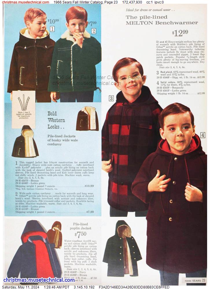 1966 Sears Fall Winter Catalog, Page 23