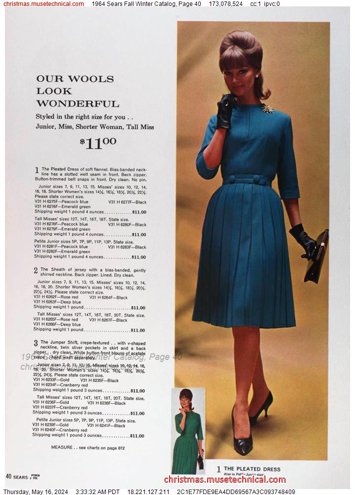 1964 Sears Fall Winter Catalog, Page 40
