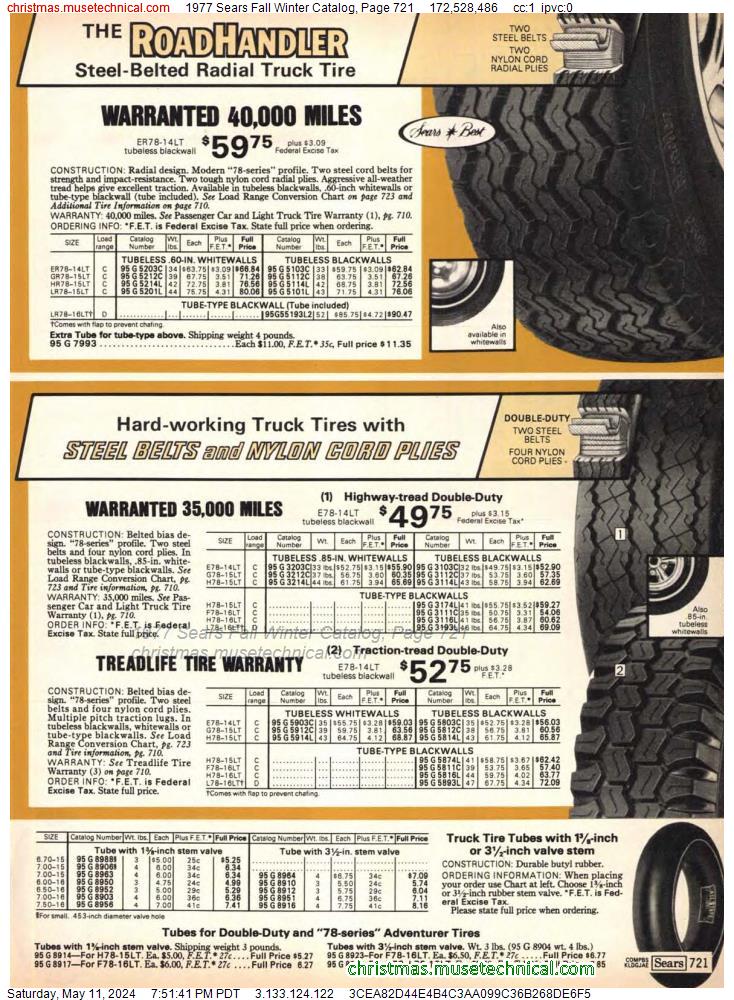 1977 Sears Fall Winter Catalog, Page 721