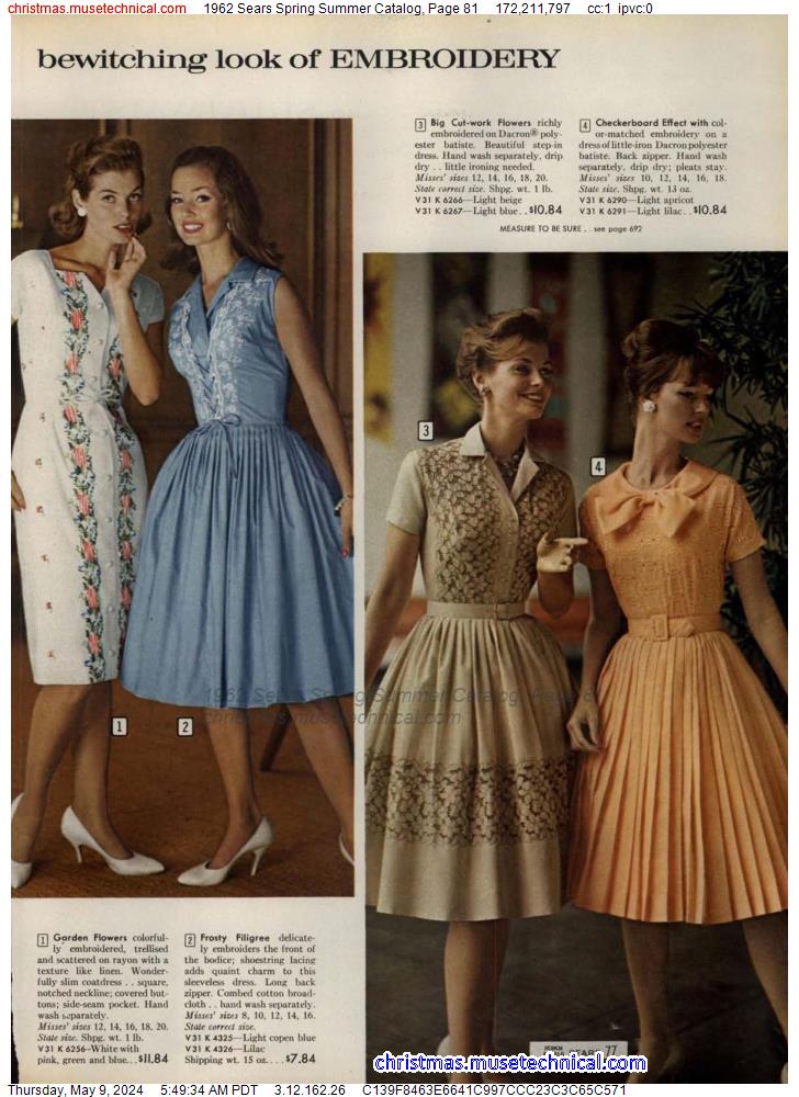 1962 Sears Spring Summer Catalog, Page 81
