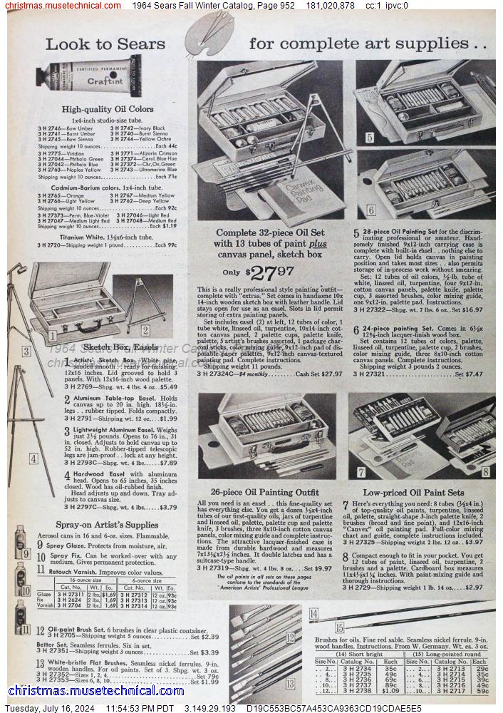 1964 Sears Fall Winter Catalog, Page 952