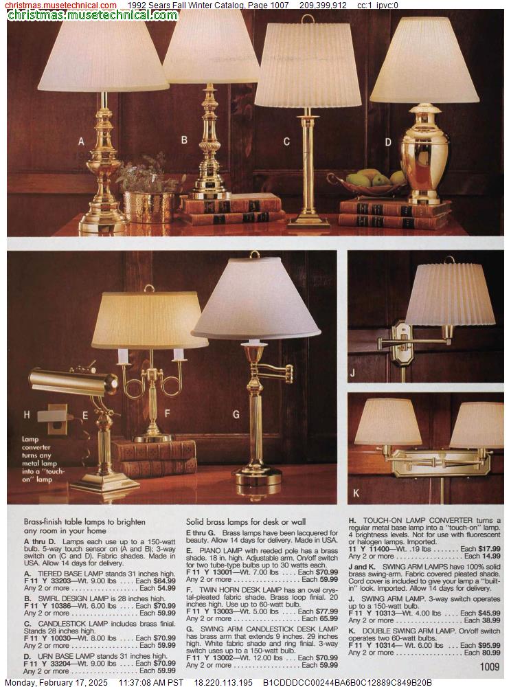 1992 Sears Fall Winter Catalog, Page 1007