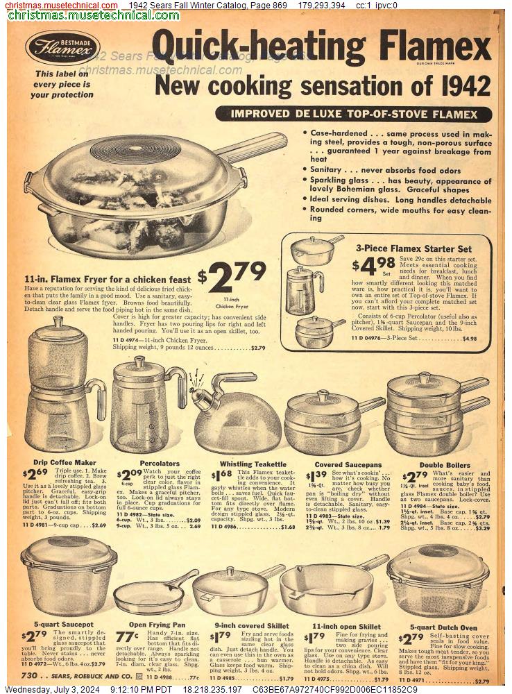 1942 Sears Fall Winter Catalog, Page 869