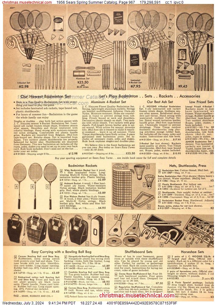 1956 Sears Spring Summer Catalog, Page 967