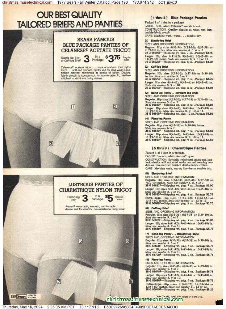 1977 Sears Fall Winter Catalog, Page 190