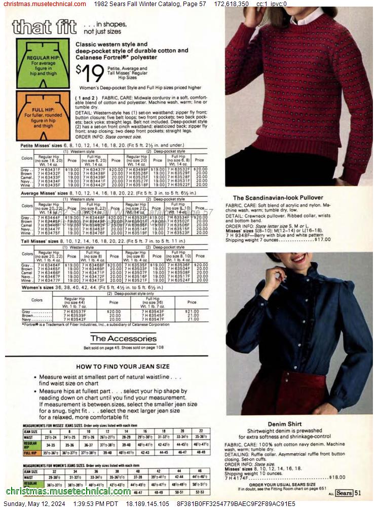 1982 Sears Fall Winter Catalog, Page 57
