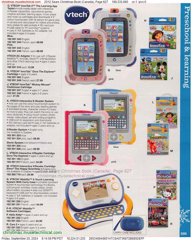 2012 Sears Christmas Book (Canada), Page 627