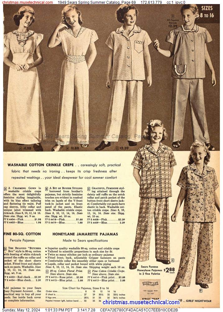 1949 Sears Spring Summer Catalog, Page 69