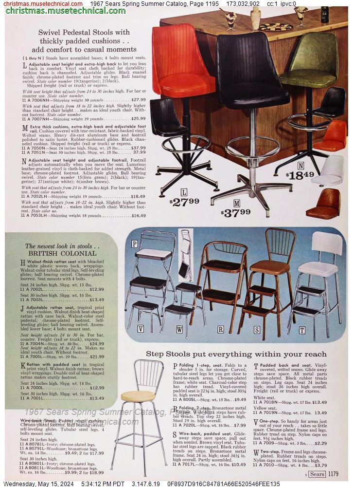 1967 Sears Spring Summer Catalog, Page 1195