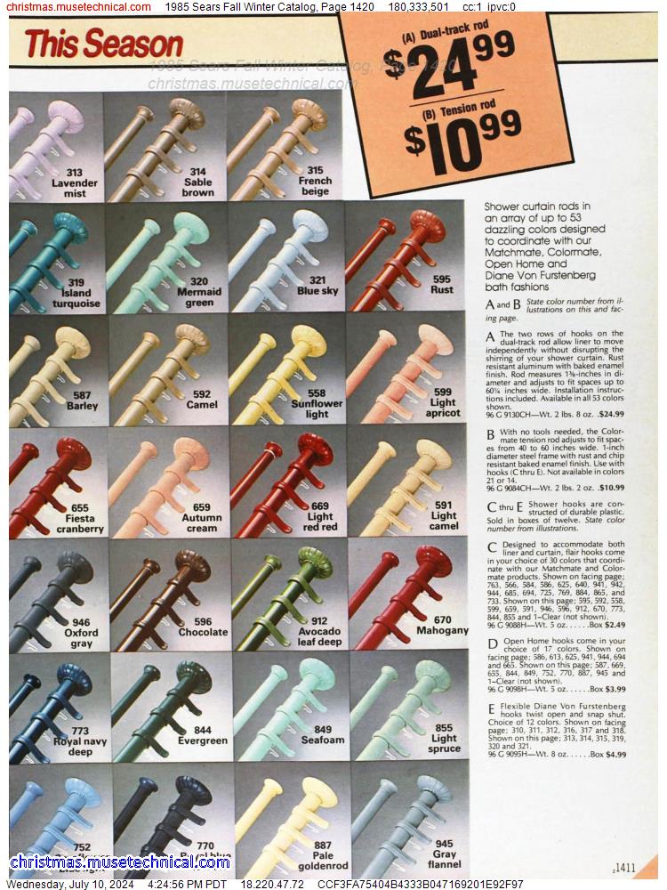 1985 Sears Fall Winter Catalog, Page 1420