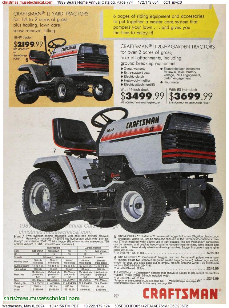 1989 Sears Home Annual Catalog, Page 774