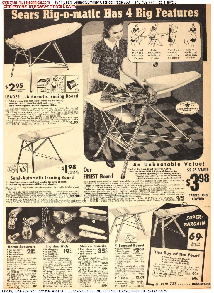 1941 Sears Spring Summer Catalog, Page 853