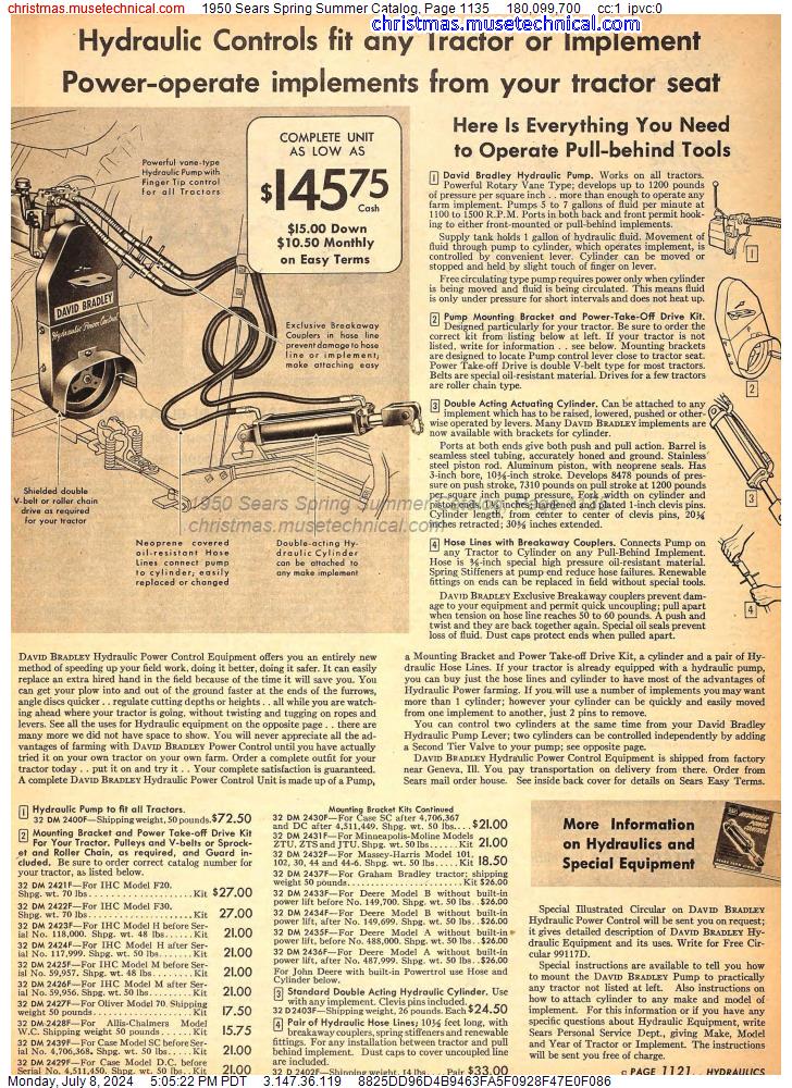 1950 Sears Spring Summer Catalog, Page 1135