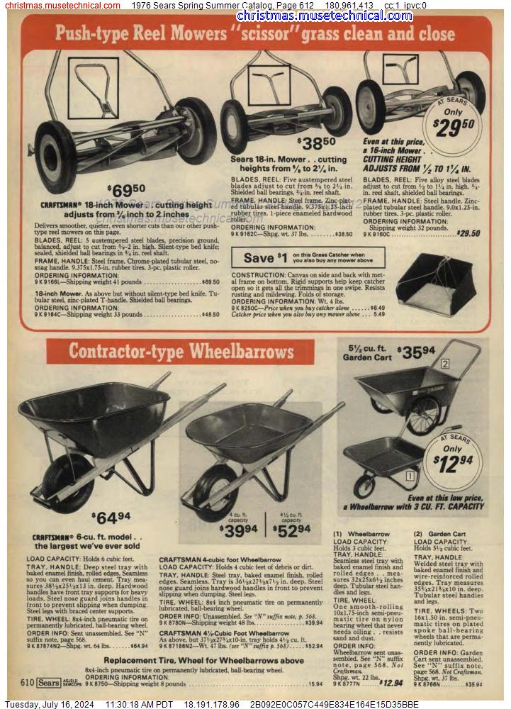 1976 Sears Spring Summer Catalog, Page 612
