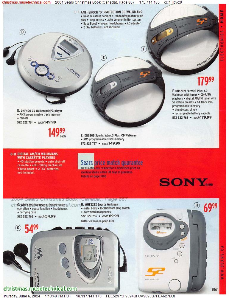 2004 Sears Christmas Book (Canada), Page 867