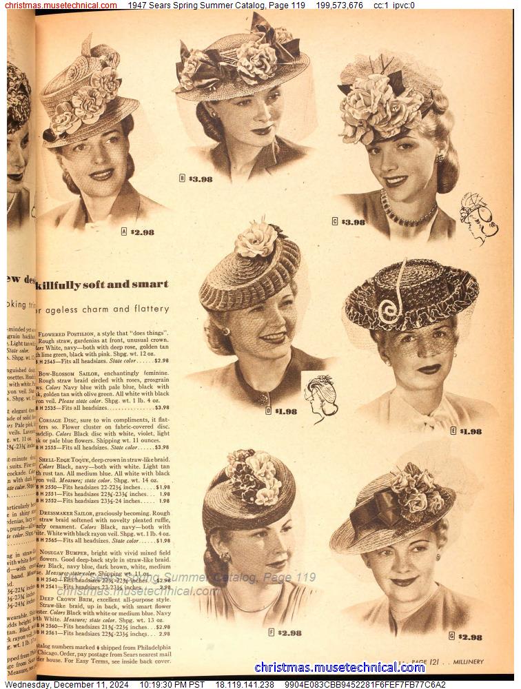 1947 Sears Spring Summer Catalog, Page 119