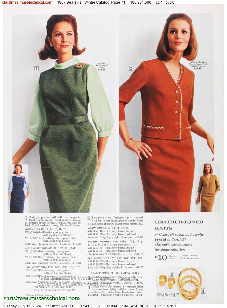 1967 Sears Fall Winter Catalog, Page 71