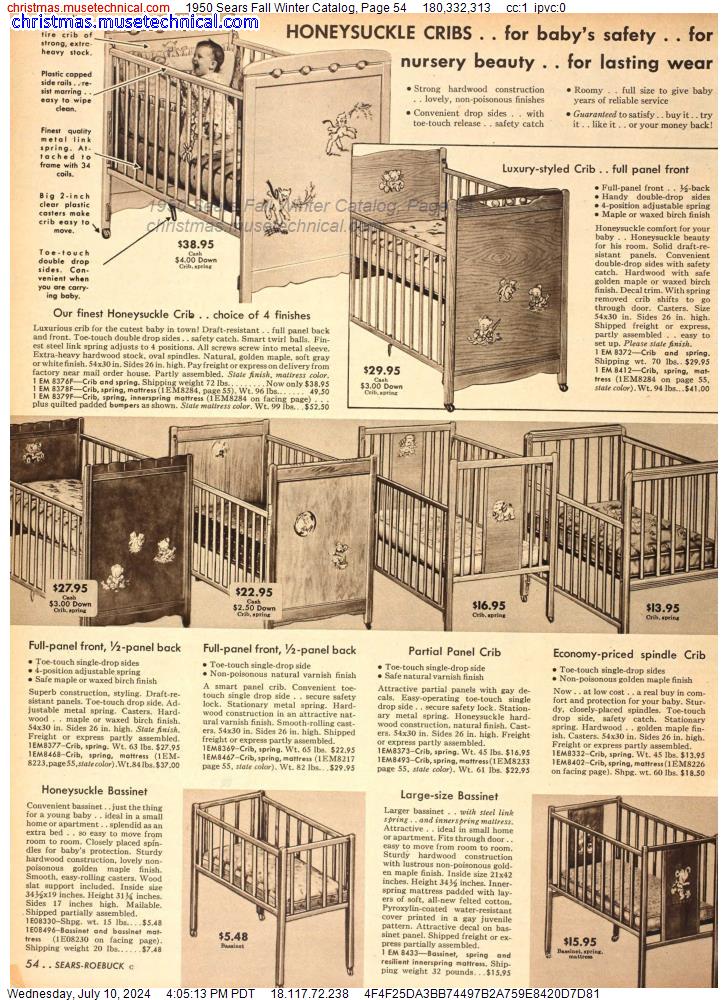 1950 Sears Fall Winter Catalog, Page 54