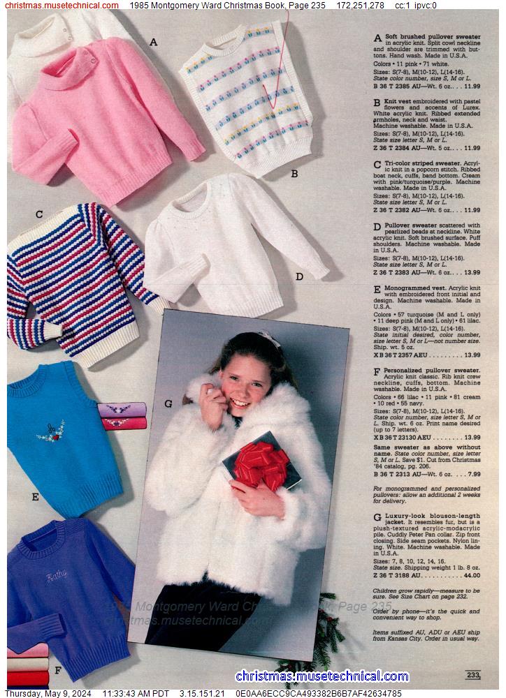 1985 Montgomery Ward Christmas Book, Page 235