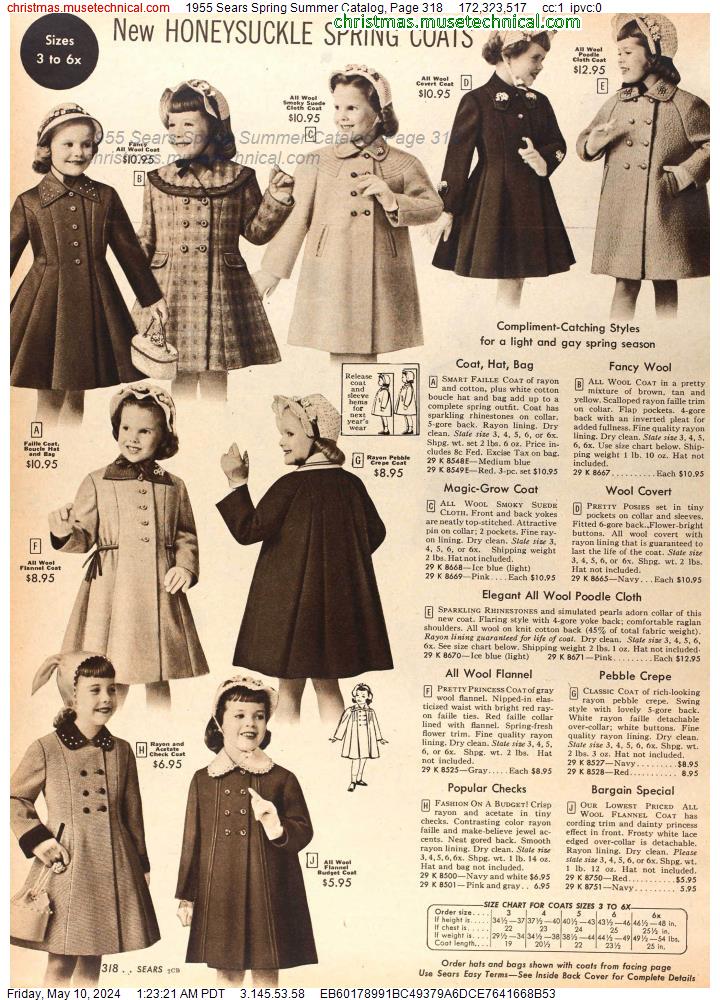 1955 Sears Spring Summer Catalog, Page 318