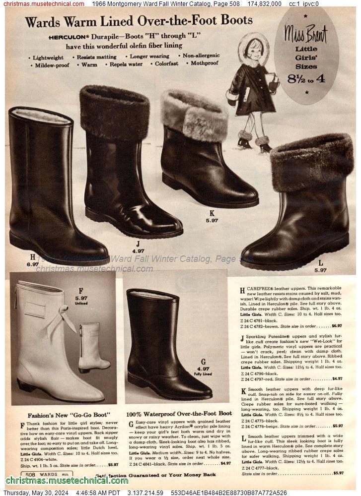 1966 Montgomery Ward Fall Winter Catalog, Page 508
