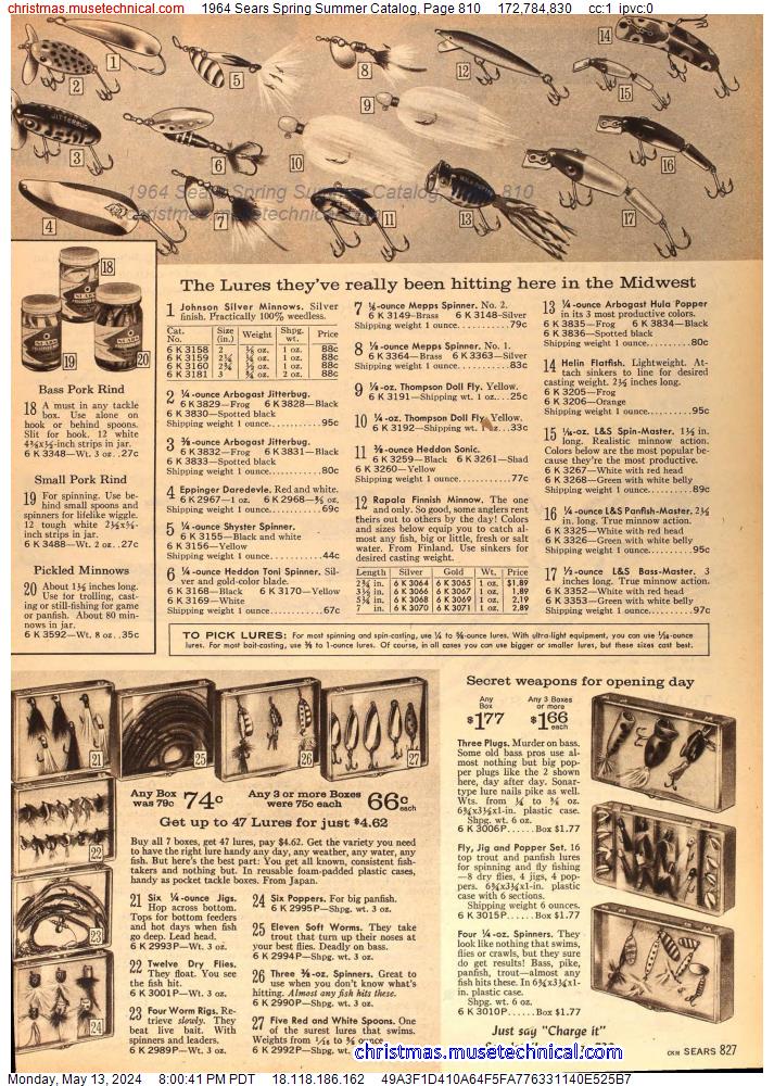 1964 Sears Spring Summer Catalog, Page 810