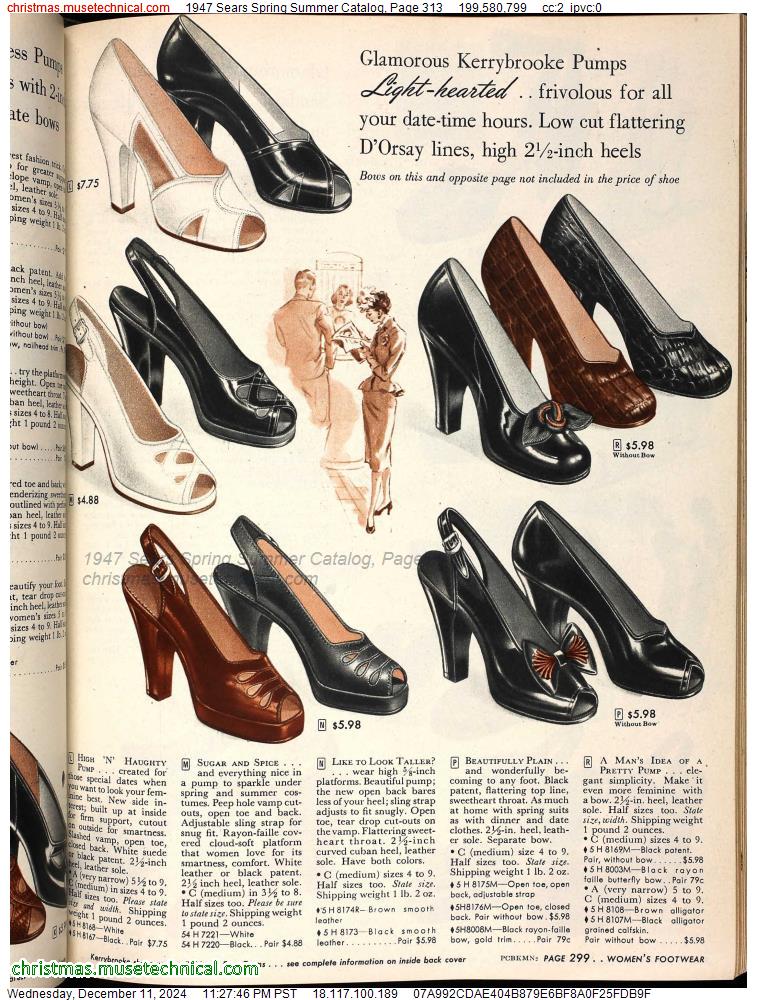 1947 Sears Spring Summer Catalog, Page 313