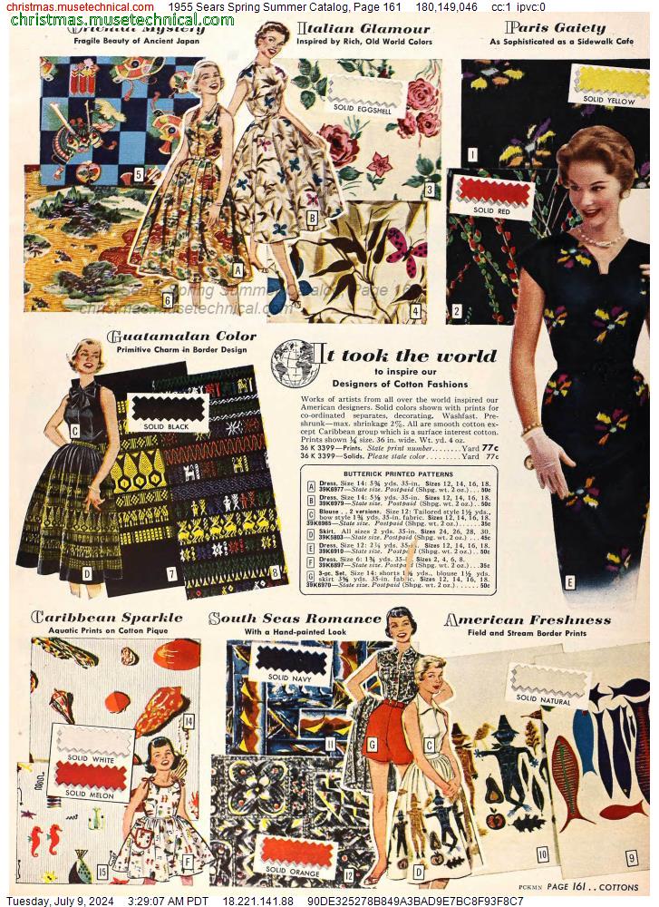 1955 Sears Spring Summer Catalog, Page 161