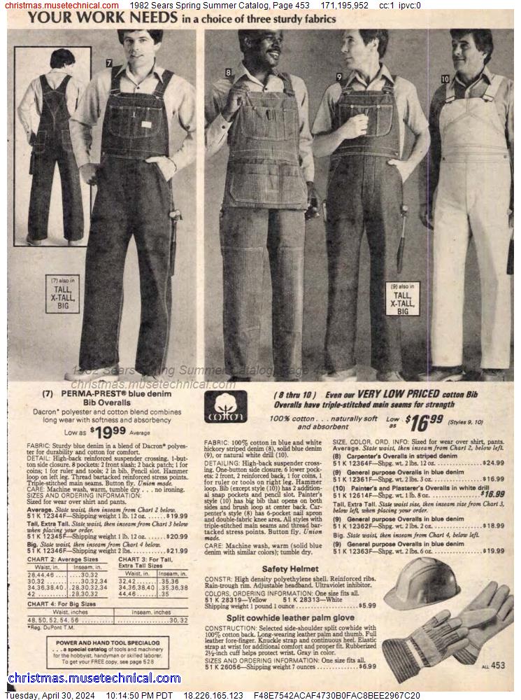 1982 Sears Spring Summer Catalog, Page 453