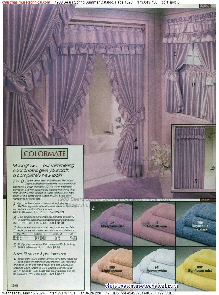 1988 Sears Spring Summer Catalog, Page 1020